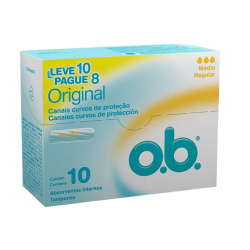 absorvente interno o.b tamanho medio com 10unids leve 10 pague 8