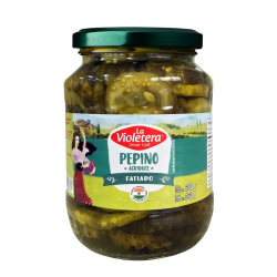 pepino la violetera corichon 360g fatiado agridoce