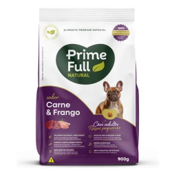 racao prime full p/caes 900g racas pequenas carne e frango