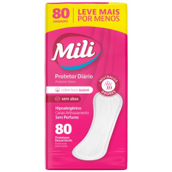 absorvente mili c/80 protetor diario