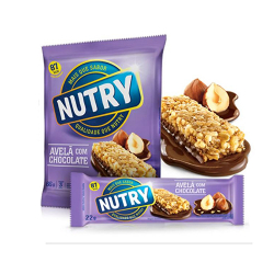 barra de cereal nutry avela com chocolate 3unid. 66g