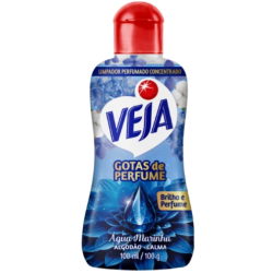 limpador veja perfumado concentrado 100ml agua marinha algodao