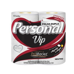 papel higienico personal vip neutro 30m com 4 unidades