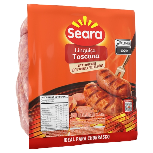 Linguiça Toscana Seara Congelada 600g