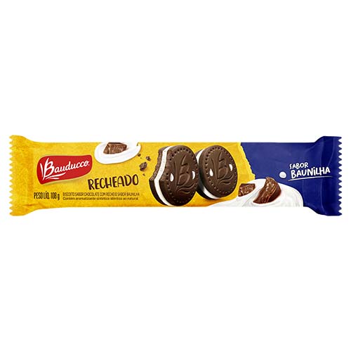 Biscoito Recheado Bauducco Gulosos Baunilha 108g