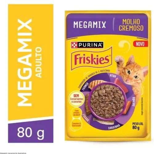 Ração Friskies Megamix Sachê 80g