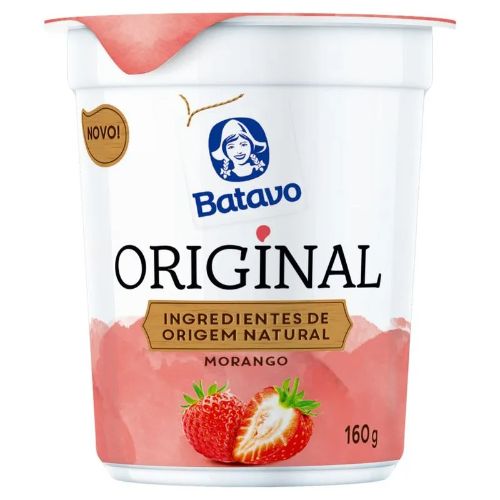 Iogurte Batavo Original Natural Morango 160g
