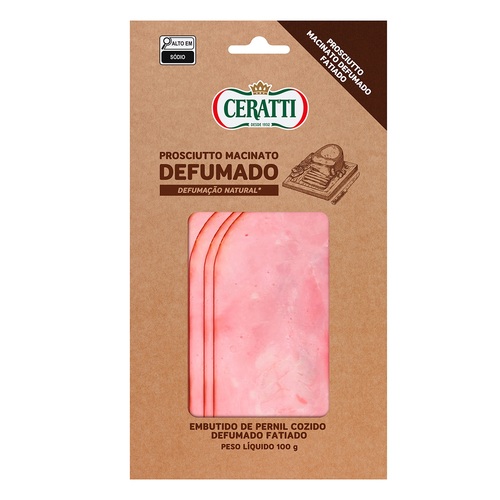 Presunto Macianato Defumada Ceratti Fatiado 100g