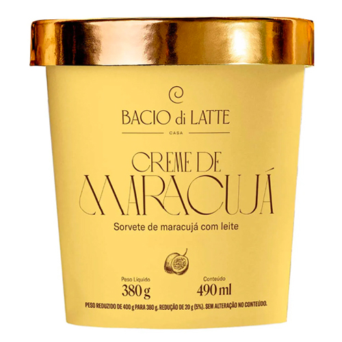 Sorvete Bacio Di Latte Maracujá 490ml