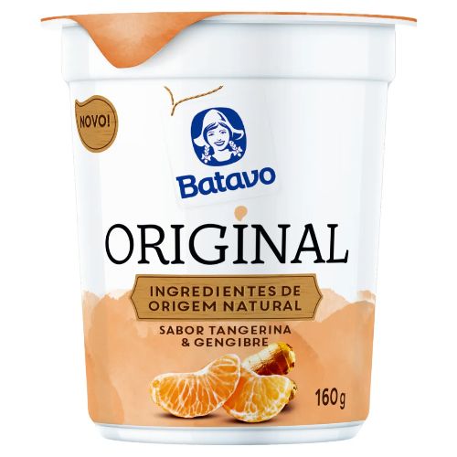 Iogurte Batavo Original Natural Tangerina E Gengibre 160g