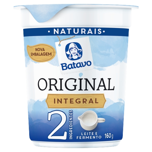 Iogurte Batavo Original Natural Integral 160g