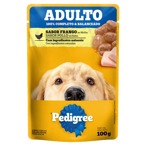 Ração Pedigree Cães Adultos Frango Ao Molho 100g