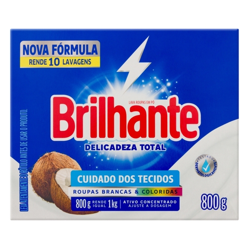 Sabão em Pó Brilhante 800g Delicadeza Total