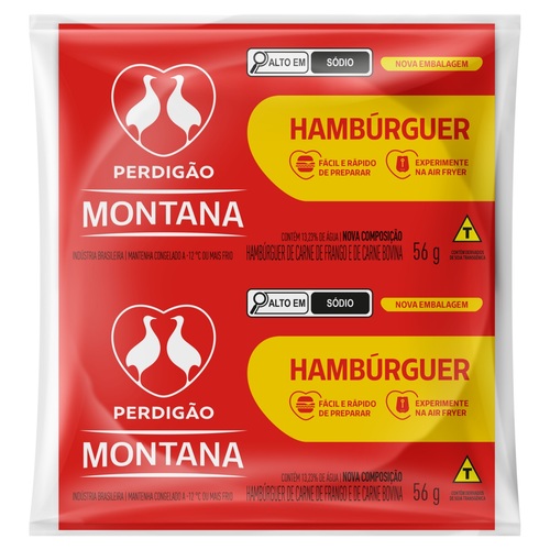 Hamburguer Perdigao Bovino 56g