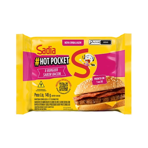 Hot Pocket Sadia 145g X-bacon