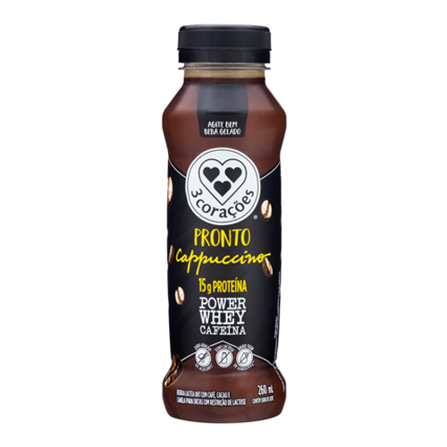 Bebida Láctea 3 Corações Cappuccino Power Whey 260ml