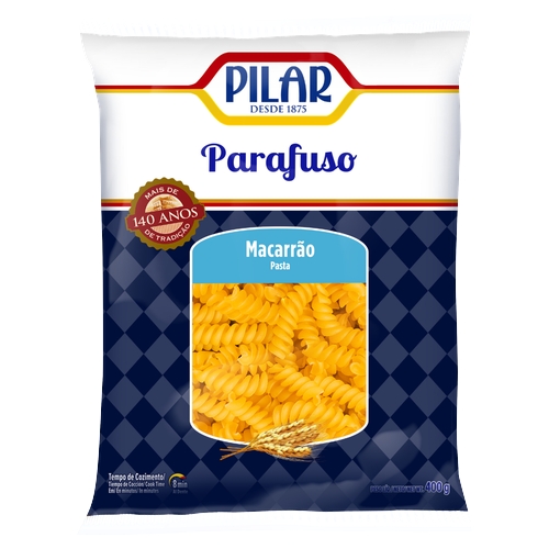 Massa Pilar Macarrão Sêmola Parafuso 400g