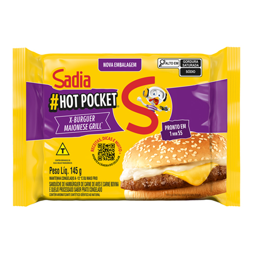 Hot Pocket Sadia 145g X-burguer Maionese Grill