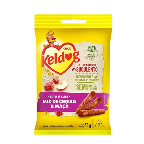 Bifinho Keldog Mix Cereal Maçã 55g