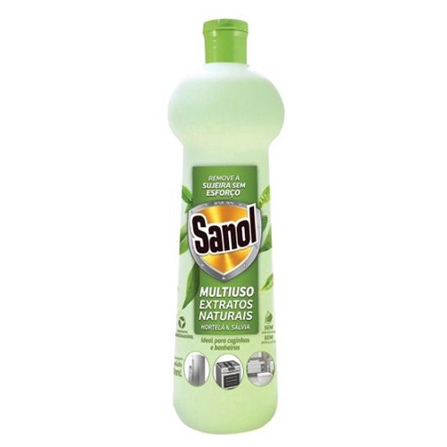 Limpador Sanol 500ml Extrat Natur Hortela/salvia