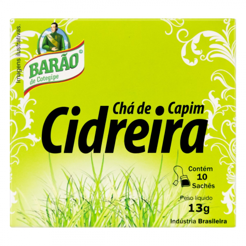 Chá Barão Capim Cidreira 13g Com 10 Sachês