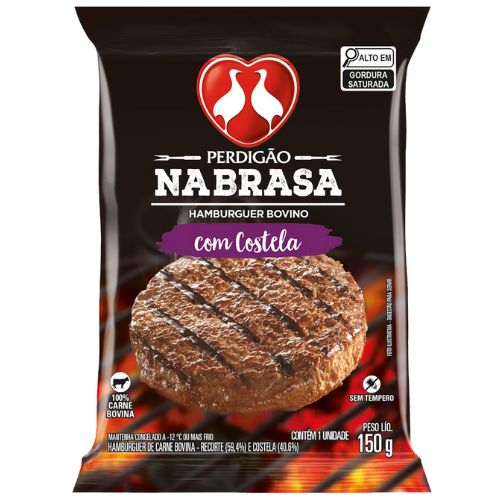 Hamburguer Bovino Perdigão Nabrasa Costela 150g