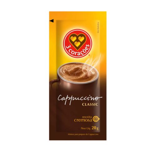 Cappuccino 3 Coracoes 20g Sache Classico