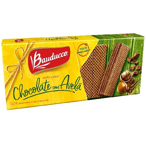 Wafer Bauducco Chocolate /avelã 140g