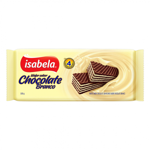 Wafer Isabela Chocolate Branco 100g