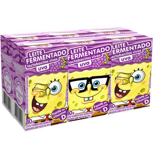 Leite Fermentado Elegê Bob Esponja 480g Uva