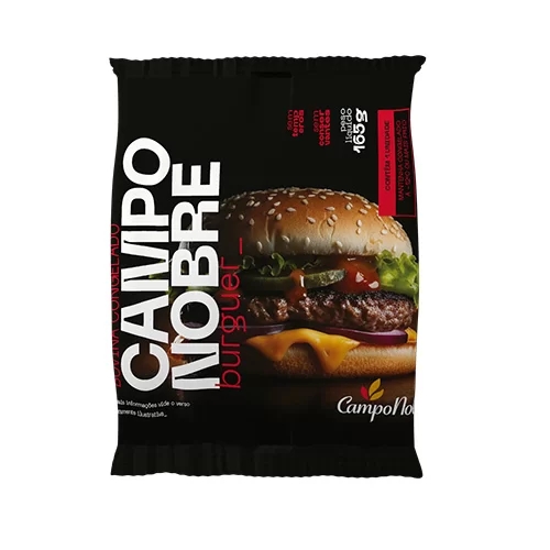 Hamburguer Bovino Campo Nobre Congelado 165g
