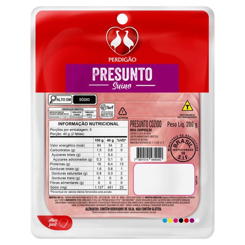 Presunto Perdigao 200g Fat Vacuo