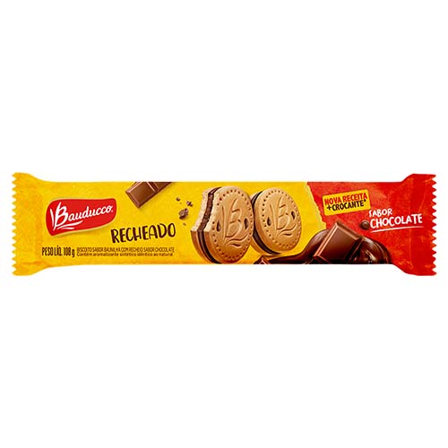 Biscoito Recheado Bauducco Gulosos Chocolate 108g