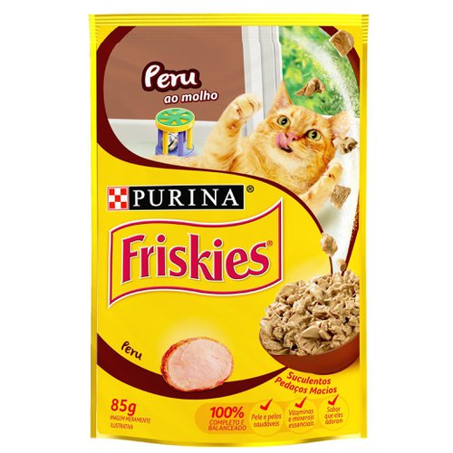 Ração Friskies Peru Ao Molho Sachê 85g
