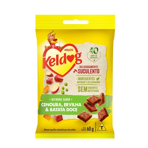 Bifinho Keldog Cenoura, Ervilha E Batata Doce 60g