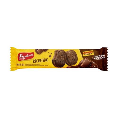 Biscoito Recheado Bauducco Gulosos Duplo Chocolate 108g