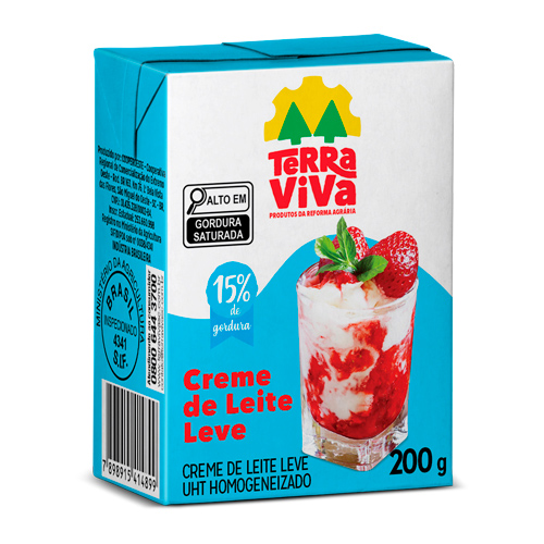 Creme De Leite Uht Terra Viva 200g.