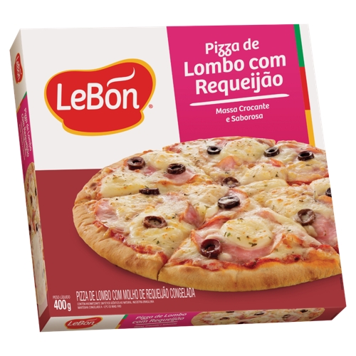 Pizza Lebon Lombo Com Requeijão Congelada 400g