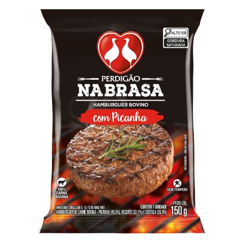 Hamburguer Bovino Perdigão Nabrasa Picanha 150g