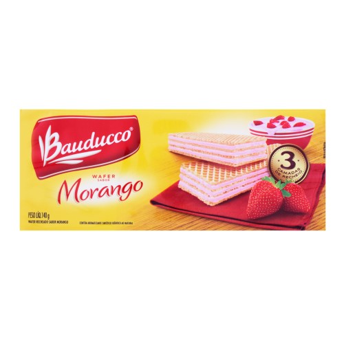 Wafer Bauducco Morango 140g