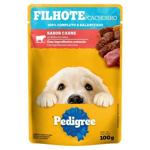 Ração Pedigree Para Cães Filhotes Carne Ao Molho 100g