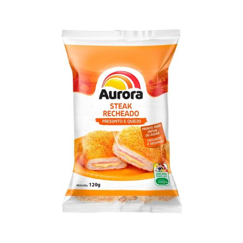Steak Frango Aurora Recheado Presunto E Queijo 120g
