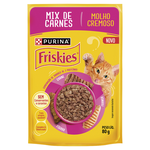 Ração Friskies Mix De Carnes Sachê 80g