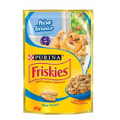 Ração Friskies Peixe Branco Sachê 85g
