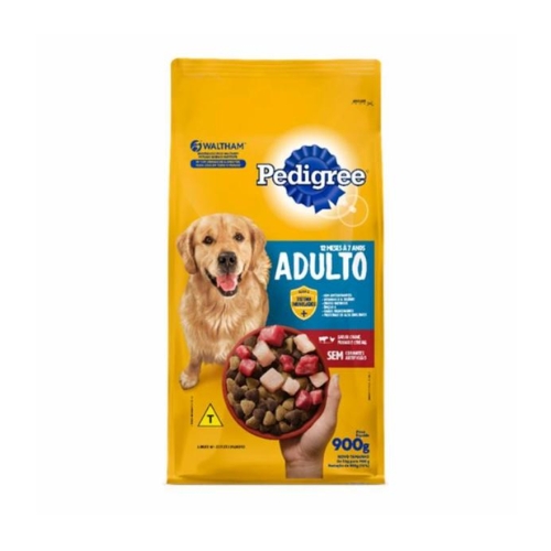 Ração Pedigree Adul.900g Car./fgo/cer.