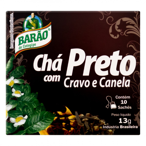 Chá Barão Preto Cravo E Canela 13g Com 10 Sachês
