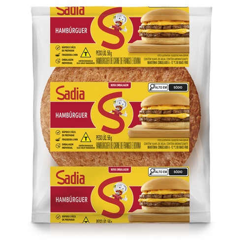 Hamburguer Sadia Misto 56g