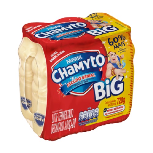Leite Fermentado Nestlé Chamyto Big 720g Com 6 Unidades