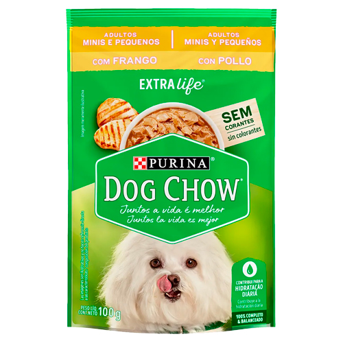 Ração Dog Chow Adulto Pequena Frango Sachê 100g