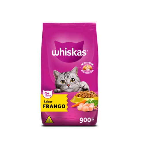 Ração Whiskas P/gatos Adultos Frango 900g